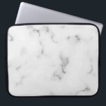 Luxury white marble texture laptop sleeve<br><div class="desc">Image of a luxury white marble texture print. Simple and minimalistic design.</div>