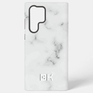 Luxury white marble texture samsung galaxy s22 ultra case