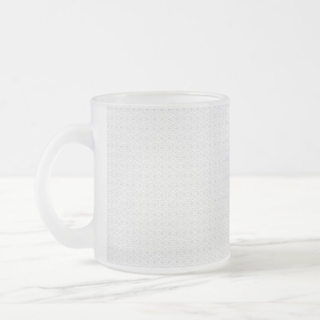 Luxury White Monogram File Folder Set Frosted Glass Coffee Mug (Left)