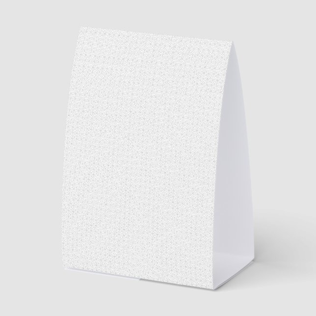 Luxury White Monogram File Folder Set Paper Table Tent (Front)