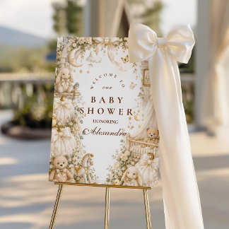 Luxury White Pumpkin Baby Shower Foam Board