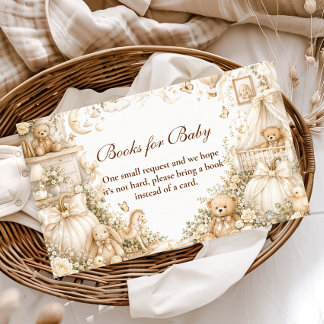 Luxury White Pumpkin Books for Baby Enclosure Card