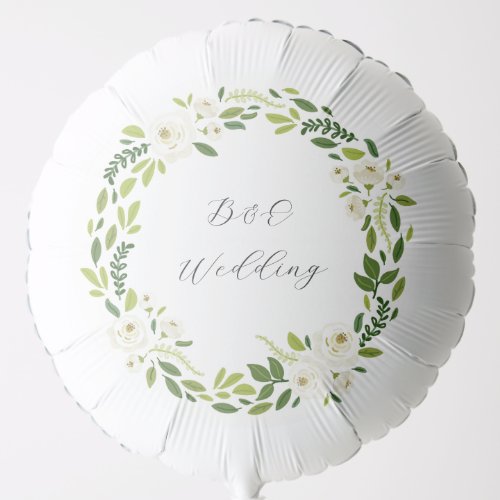 Luxury White Rose Floral Frame  Balloon