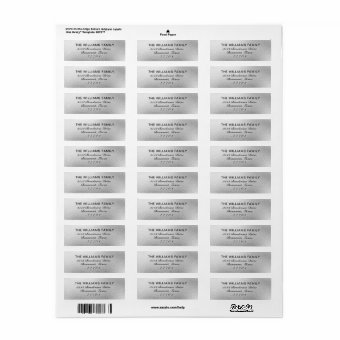 Luxury White Silver Foil Address Label | Zazzle