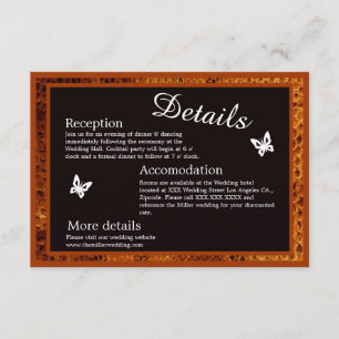 luxury wild snake animal wedding Enclosure Card