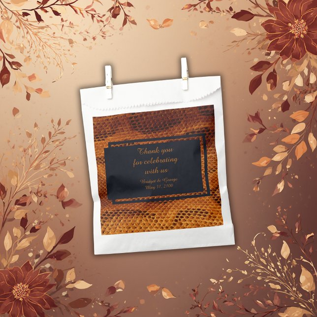 luxury wild snake skin animal wedding  favor bag (Creator Uploaded)