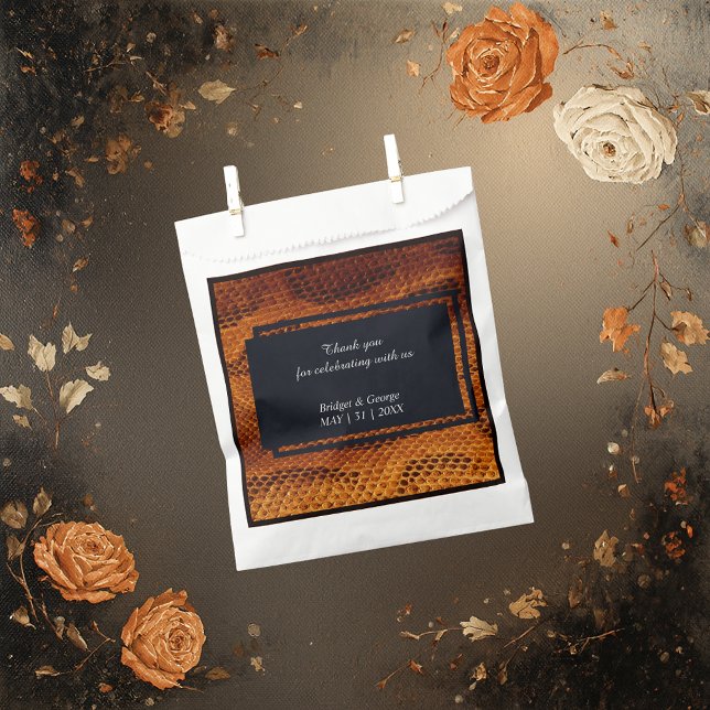 luxury wild snake skin animal wedding  favor bag (Creator Uploaded)