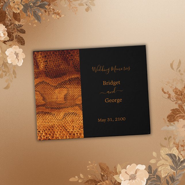 luxury wild snake skin animal wedding guest book (Creator Uploaded)