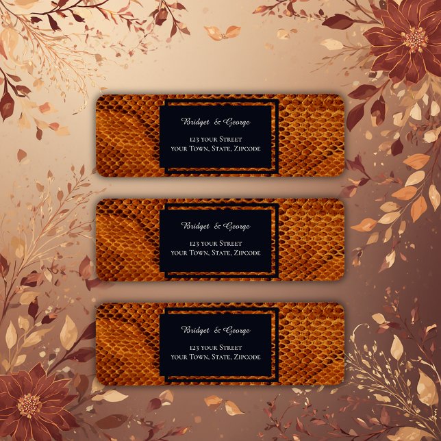 luxury wild snake skin animal wedding  label (Creator Uploaded)