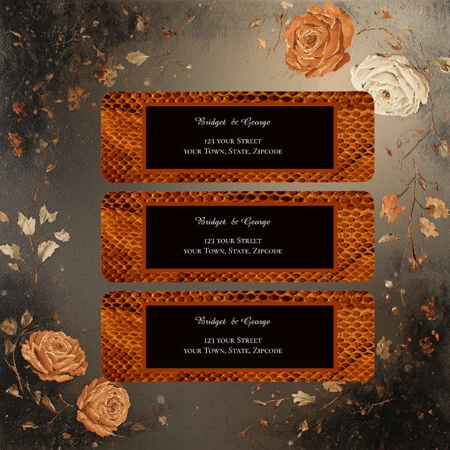 luxury wild snake skin animal wedding  label (Creator Uploaded)