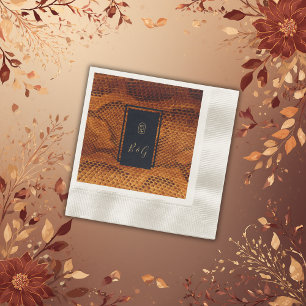 luxury wild snake skin animal wedding napkins