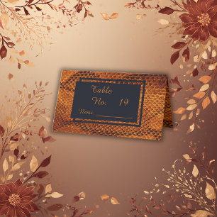 luxury wild snake skin animal wedding  place card
