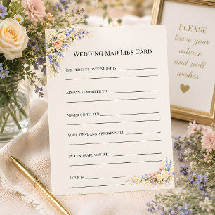 Luxury Wildflower Meadow Wedding Advice Card