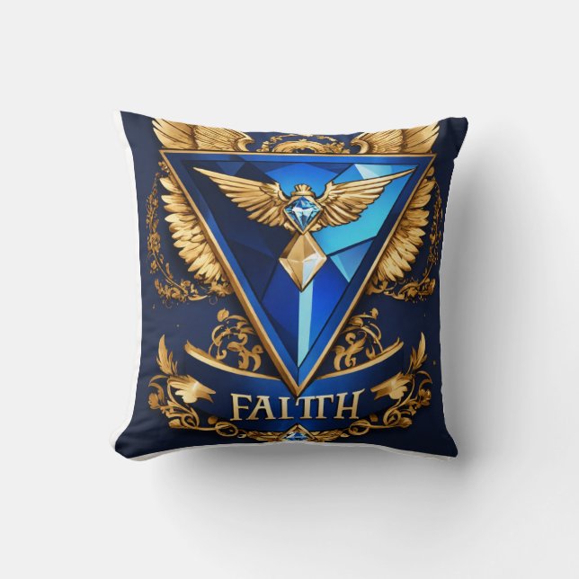 Luxury Winged Diamond Accent Pillow – DIAMOND FAIT (Front)