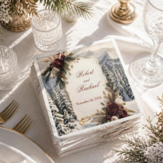Luxury Winter Wedding Napkins