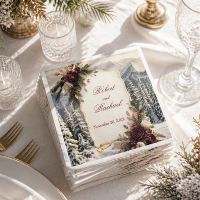 Luxury Winter Wedding Napkins (Creator Uploaded)