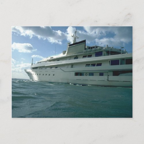 Luxury yacht postcard