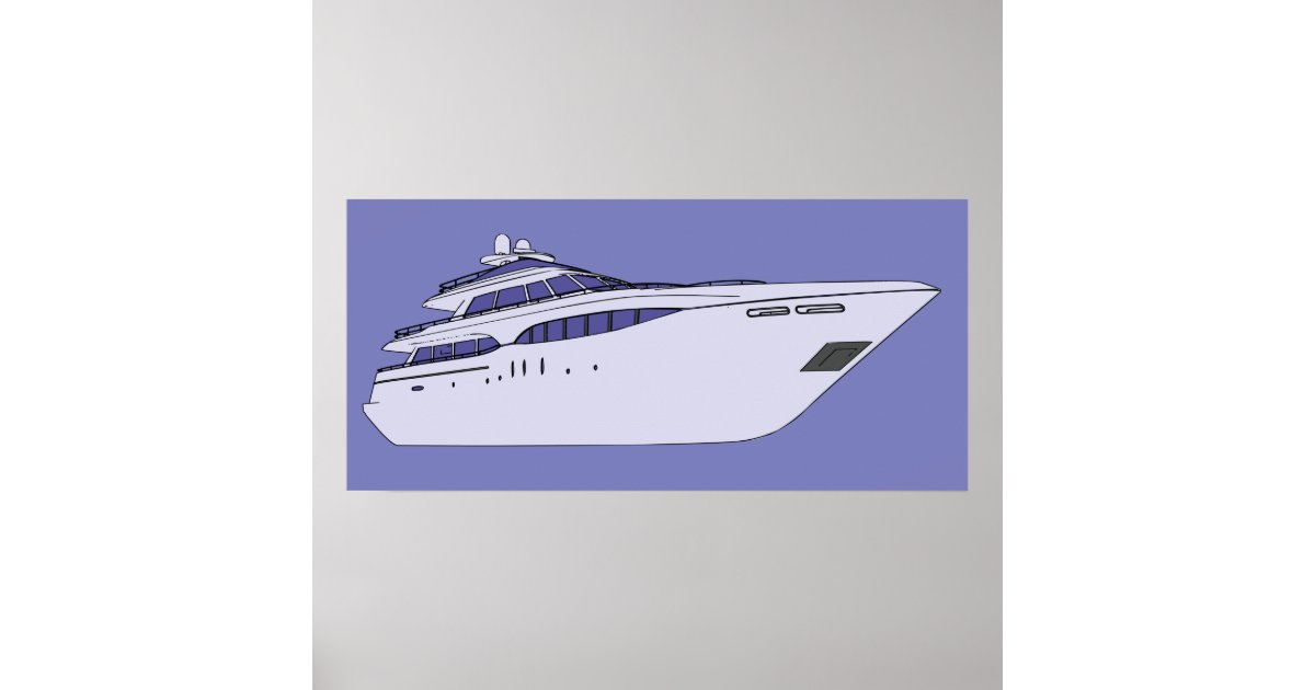 luxury yacht poster