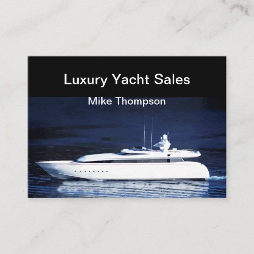 Luxury Yacht Sales Theme Business Card