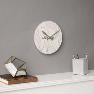 Luxury Yoga Modern Pattern Collection Round Clock
