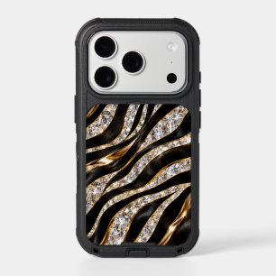 Luxury Zebra Crystal Animal Print iPhone 17 Pro Case