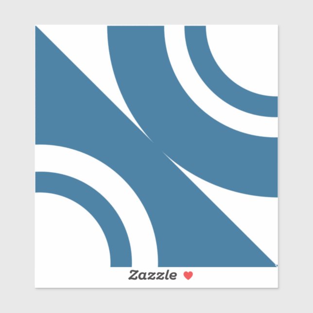 Luza Geometric Modern Ceramic Tile - Blue Sticker (Sheet)