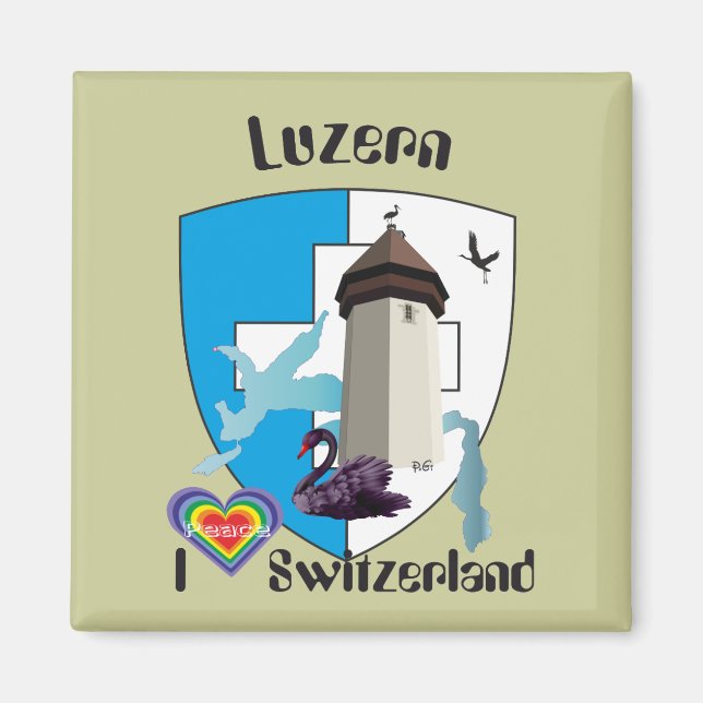Luzern Schweiz Magnet (Front)