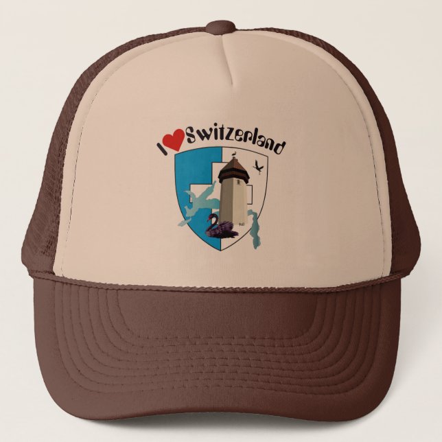Luzern Schweiz Mütze Trucker Hat (Front)