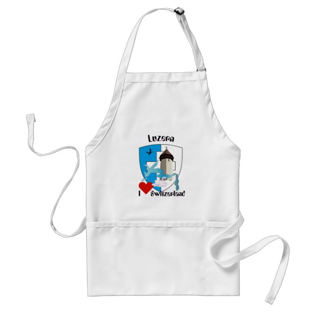 Luzern Schweiz Suisse Svizzera Switzerland Schürze Adult Apron (Front)