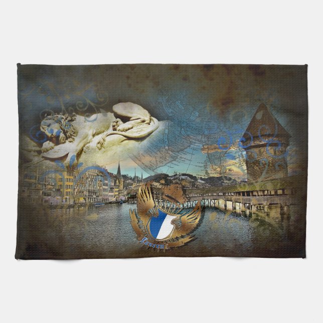 LUZERN Vintage Grunge - Kitchentowel Towel (Horizontal)