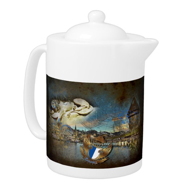 LUZERN Vintage Grunge - Teapot (Left)