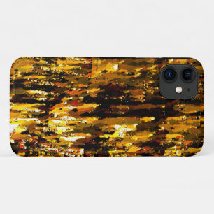 Luzes foscas de vela sob uma placa de gelo iPhone 11 case