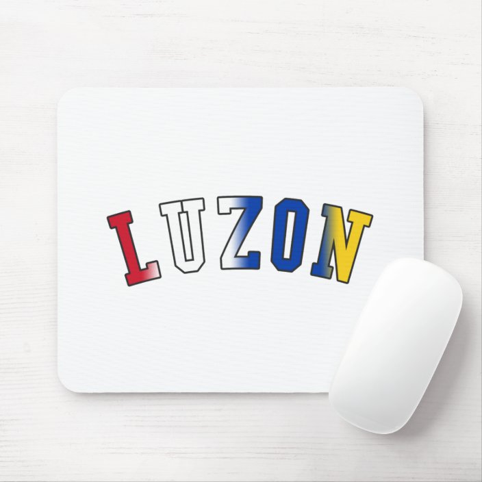 Luzon in Philippines National Flag Colors Mouse Pad