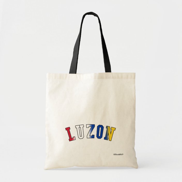 Luzon in Philippines National Flag Colors Tote Bag