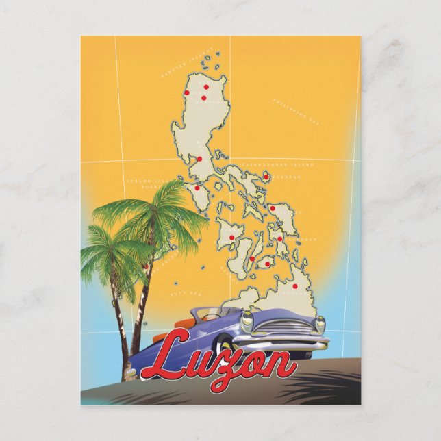 Luzon Philippines Travel poster Postcard (Front)