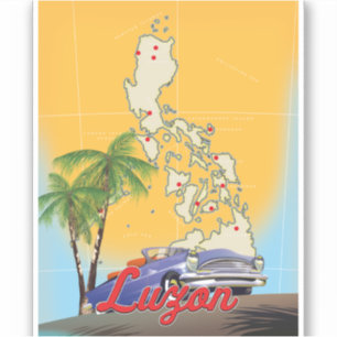 Luzon Philippines Travel poster Sticker