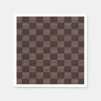LV inspired checkered napkins