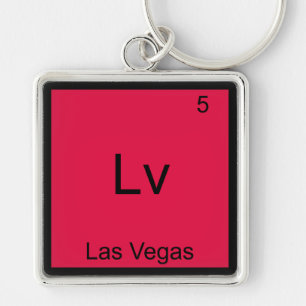 Lv - Las Vegas City Chemistry Element Symbol Tee Keychain