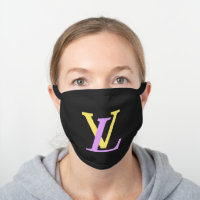 LV face mask brown logo