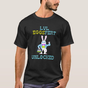 LVL Eggspert Unlocked Funny Gaming Egg Hunt Easter T-Shirt