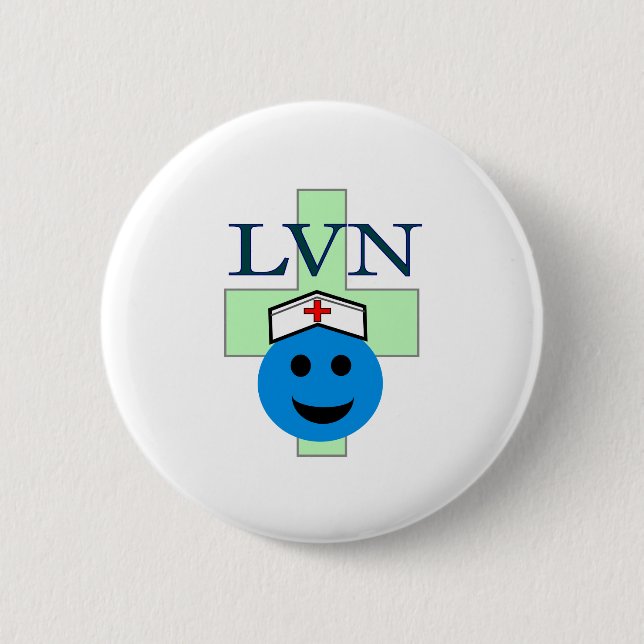 LVN "Licensed Vocational Nurse" gifts Pinback Button (Front)