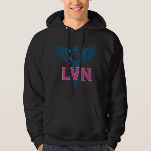 LVN Nurse Caduceus Serpents Nursing Symbol Medical Hoodie