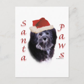Lwchen Santa Paws Holiday Postcard