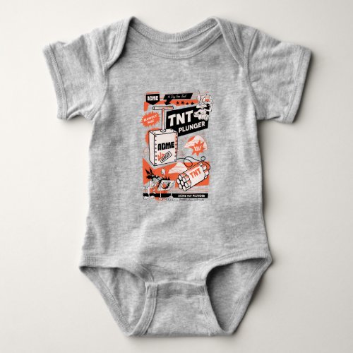 LWILE E COYOTE  ACME TNT Dynamite Plunger Baby Bodysuit