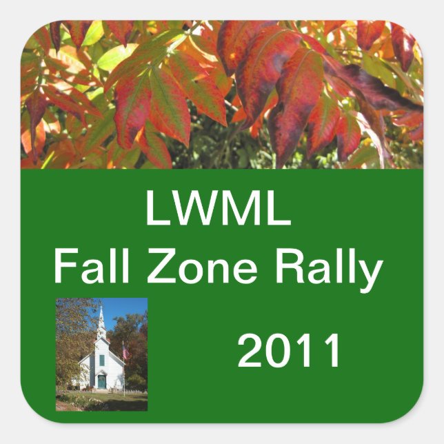 LWML Zone Rally sample 3 Square Sticker (Front)