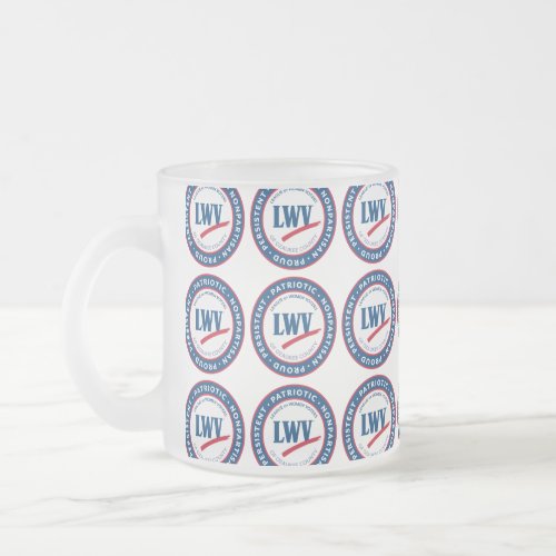 LWVOZ Patriotic â Nonpartisan âProud âPersistent Frosted Glass Coffee Mug