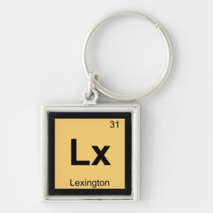 Lx - Lexington Kentucky Chemistry Periodic Table Keychain