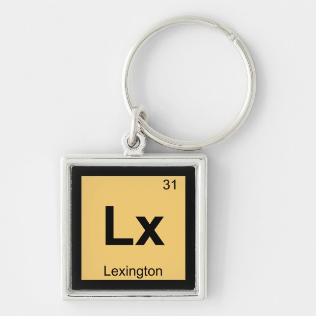 Lx - Lexington Kentucky Chemistry Periodic Table Keychain (Front)