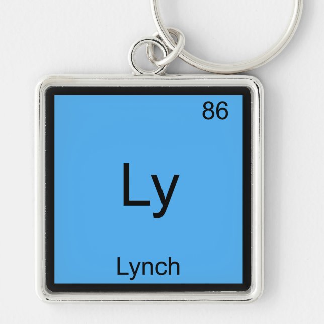 Ly - Lynch Funny Chemistry Element Symbol T-Shirt Keychain (Front)