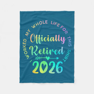 Ly Retired 2026 Funny Retirement For Women Fleece Blanket